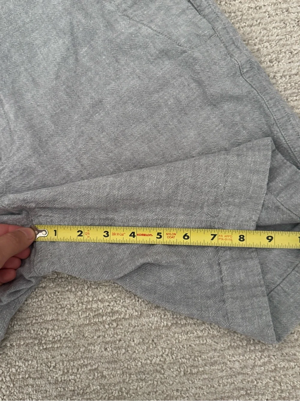 J.Crew Rivington Mens Flat Front Shorts Sz.34 /Gray Heather/Chino/linen Blend